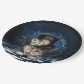 素晴らし不機嫌ハッタティーポットキャットお洒落誕生日 ペーパープレート (アングル)