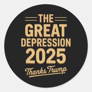 素晴らし不況2025年の感謝していトランプIronic Politica ラウンドシール