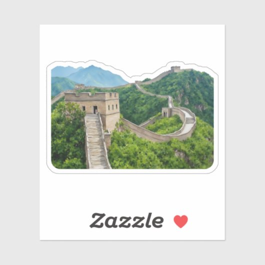 素晴らし中国の壁の水色シール シール (シート)