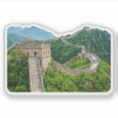 素晴らし中国の壁の水色シール シール (正面)