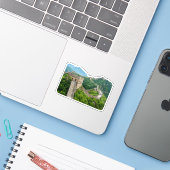 素晴らし中国の壁の水色シール シール (ノートパソコンとiPhone)
