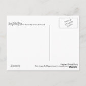 素晴らし中国の壁 – 黄華城 ポストカード (裏面)