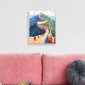 素晴らし中国の絵を描壁 キャンバスプリント (インサイチュ (リビング))