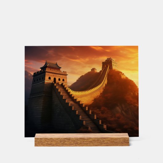 素晴らし中国サンセットアクリルの看板の壁 – 威厳のある アクリルサイン (正面)