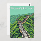 素晴らし中国レトロヴィンテージトラベルの壁 ポストカード (正面/裏面)