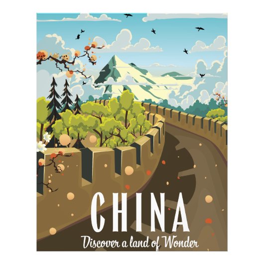 素晴らし中国旅行ポスターの壁 フォトプリント            (正面)