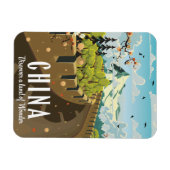 素晴らし中国旅行ポスターの壁 マグネット (横)