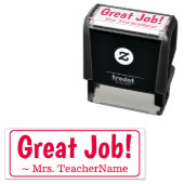 「素晴らし仕事！」+インストラクター名ゴム印 セルフインキングスタンプ (インサイチュ)