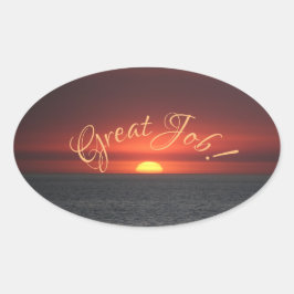 素晴らし仕事！ 楕円形シール