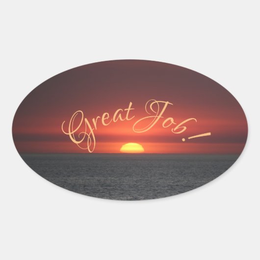 素晴らし仕事! 楕円形シール (正面)