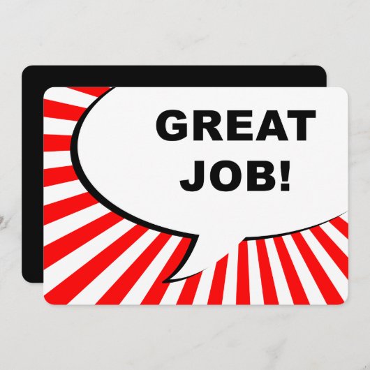 素晴らし仕事！漫画気泡 招待状 (正面/裏面)