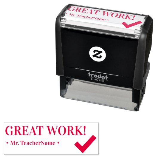 「素晴らし働け！」 インストラクタースタンプ セルフインキングスタンプ (インサイチュ)