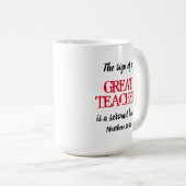 素晴らし先生のしもべハートありがとう聖なる書物、 経典 コーヒーマグカップ (正面右)