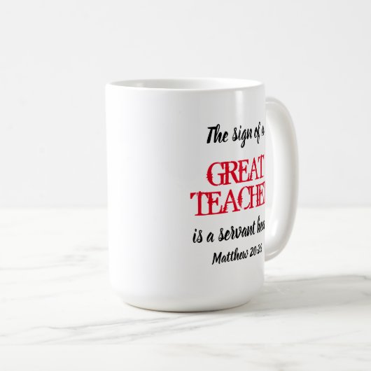 素晴らし先生のしもべハートありがとう聖なる書物、 経典 コーヒーマグカップ (正面右)
