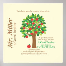 素晴らし先生パーソナライズされたの木