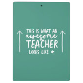 素晴らし先生モダンタイポグラフィグリーンギフトトート クリップボード (裏面)