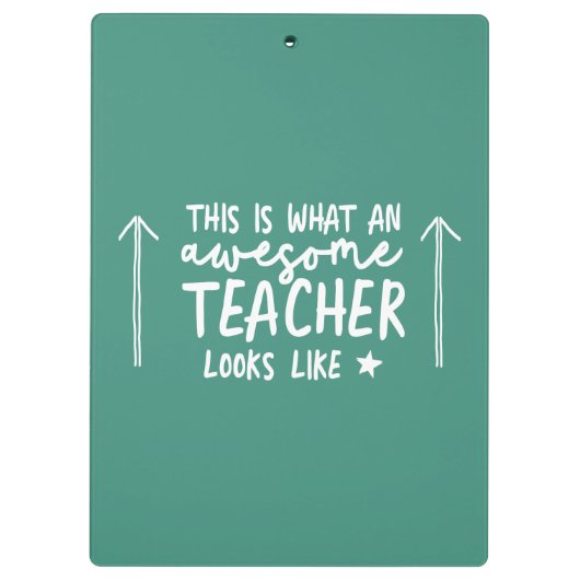 素晴らし先生モダンタイポグラフィグリーンギフトトート クリップボード (裏面)