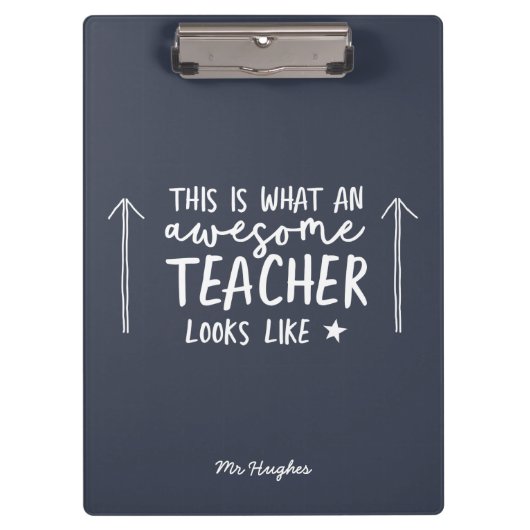素晴らし先生モダンタイポグラフィ クリップボード (正面)