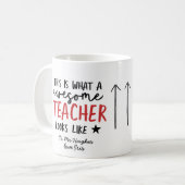 素晴らし先生モダンタイポグラフィ コーヒーマグカップ (正面左)