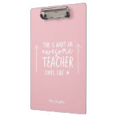 素晴らし先生モダンピンク クリップボード (左)