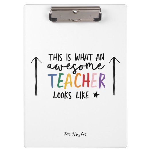 素晴らし先生モダンレインボー クリップボード (正面)