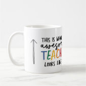 素晴らし先生モダンレインボー コーヒーマグカップ (左)