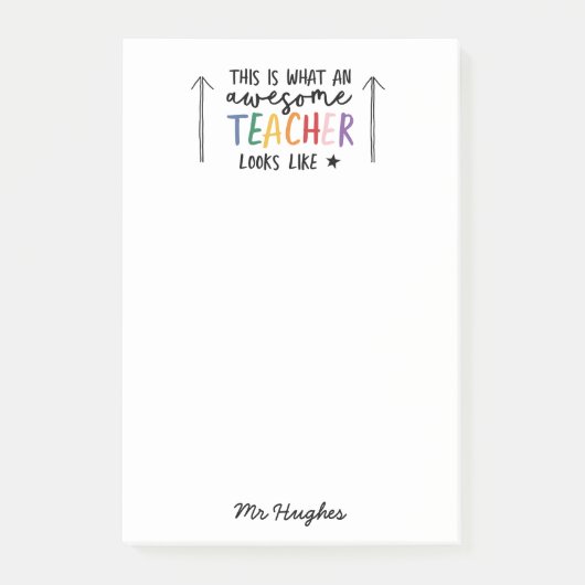 素晴らし先生モダンレインボー ポストイット (正面)