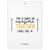 素晴らし先生モダン黄色 クリップボード (裏面)