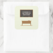 素晴らし先生感動的引用文 スクエアシール (バッグ)