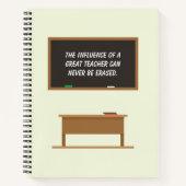 素晴らし先生感動的引用文 ノートブック (正面)