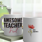 素晴らし先生燃料ワイルドフラワーフローラ文字 コーヒーマグカップ