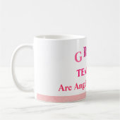 素晴らし先生 – ピンク コーヒーマグカップ (左)