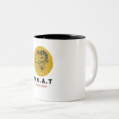 素晴らし全時のヤギデザインTシャツ ツートーンマグカップ (正面右)