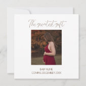 素晴らし冬の妊娠の発表 案内状 (裏面)