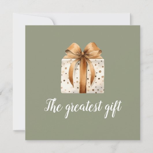 素晴らし冬ベビー誕生発表 案内状 (正面)