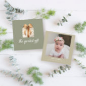 素晴らし冬ベビー誕生発表 案内状