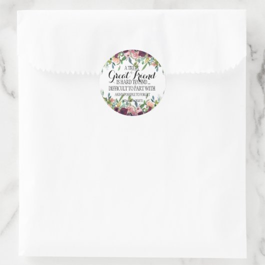 素晴らし友よ感謝していり感謝バフ ラウンドシール (バッグ)