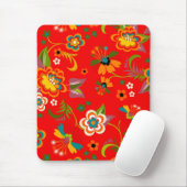 素晴らし可愛いカッコいいガーリーレトロフローラファッション マウスパッド (マウス)