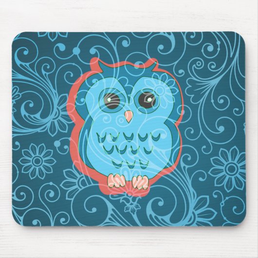 素晴らし可愛いカッコいいガーリーレトロフローラファッション マウスパッド (正面)