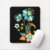 素晴らし可愛いカッコいいガーリーレトロフローラファッション マウスパッド (マウス)