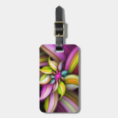 素晴らし可愛いカッコいいガーリーレトロフローラファッション ラゲッジタグ (正面縦)