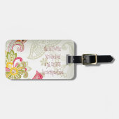 素晴らし可愛いカッコいいガーリーレトロフローラファッション ラゲッジタグ (正面横)