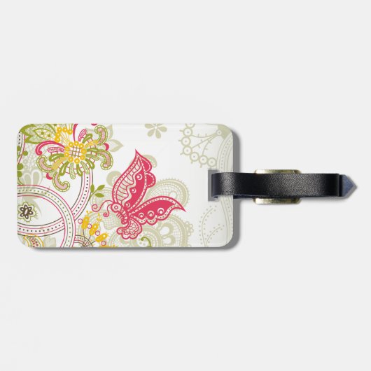 素晴らし可愛いカッコいいガーリーレトロフローラファッション ラゲッジタグ (裏面横)