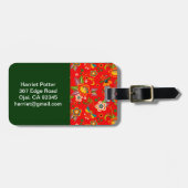 素晴らし可愛いカッコいいガーリーレトロフローラファッション ラゲッジタグ (正面横)