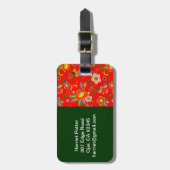 素晴らし可愛いカッコいいガーリーレトロフローラファッション ラゲッジタグ (正面縦)