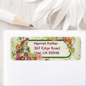 素晴らし可愛いカッコいいガーリーレトロフローラファッション ラベル (インサイチュ)