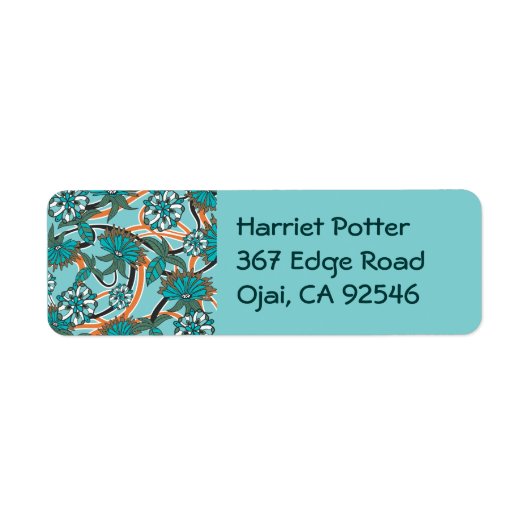 素晴らし可愛いカッコいいガーリーレトロフローラファッション ラベル (正面)