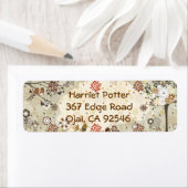 素晴らし可愛いカッコいいガーリーレトロフローラファッション ラベル (インサイチュ)