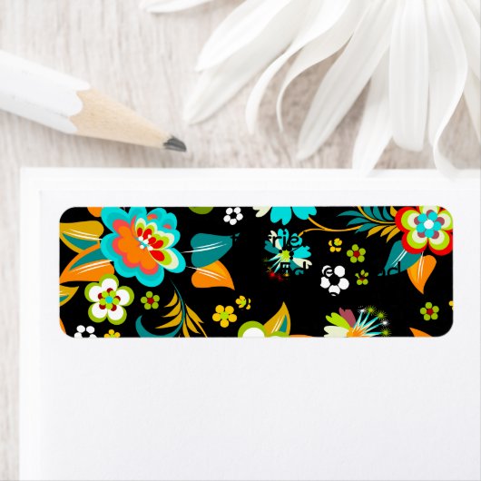 素晴らし可愛いカッコいいガーリーレトロフローラファッション ラベル (インサイチュ)