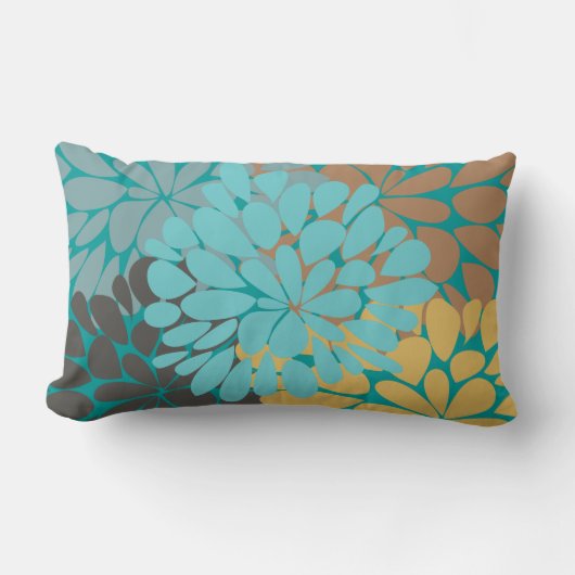 素晴らし可愛いカッコいいガーリーレトロフローラファッション ランバークッション (正面)